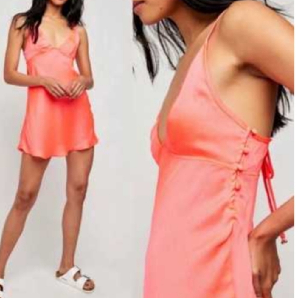 Free People Vibrant Coral Dress